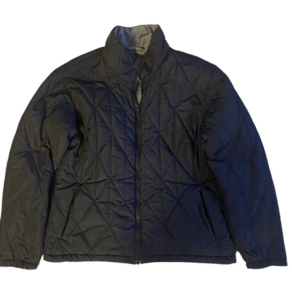 Women’s Columbia Quilted Jacket, Reversible, Black/Gray, P2P:22.5” Length:25.5” - Picture 2 of 6